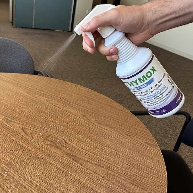 Thymox Botanical Disinfectant Spray 32 oz - All Natural Multipurpose Cleaner, Pet Friendly, Hospital Grade Disinfectant, Kitchens, Pet Hospitals, Vet Clinics, Restoration, Lemongrass Fragrance