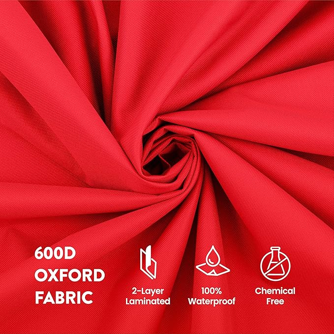 ZOBER Upright Christmas Tree Storage Bag With Drawstring Hem- Fits 7.5 Ft Trees - Oxford Waterproof Fabric Christmas Tree Bag For Storage Box For Xmas - Strong, Durable Straps & Handles - Red