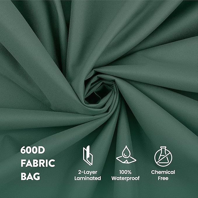 ZOBER Christmas Wreath Storage Container 30 Inch - Wreath Bag Fits 2 Wreaths Box - 600D Oxford Fabric - Interior Compartment for Storing Garlands, Wreaths Storage Bag W Strong Durable Handles - Green