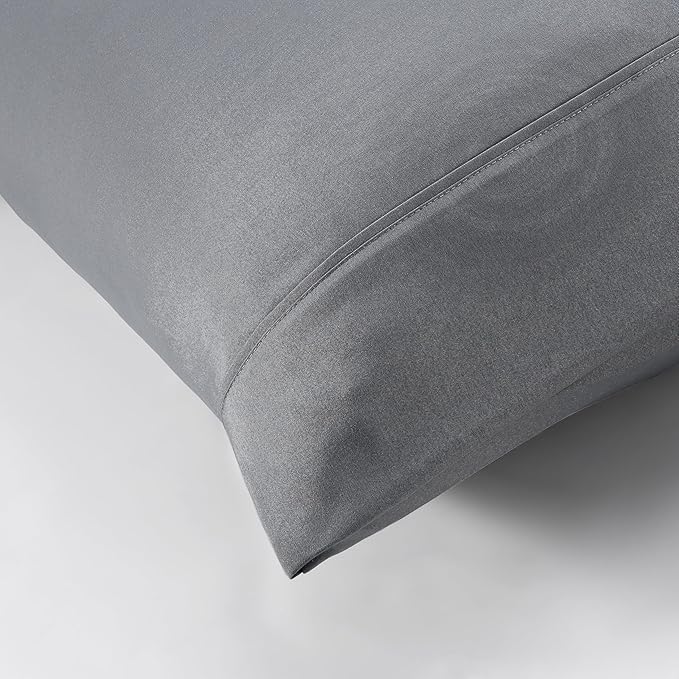 Modern Threads Soft Microfiber Solid Sheets - Luxurious Microfiber Bed Sheets - Includes Flat Sheet, Fitted Sheet with Deep Pockets, & Pillowcases Stone California King