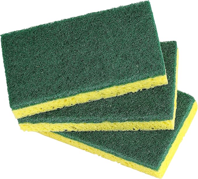 Kitchen Sponges for Washing Dishes, Non-Scratch Cellulose Dish Scrub Sponges, Cleaning Sponges for Household Use, Safe Cleaning Products, Kitchen Sponges Pack of 24, by Superio