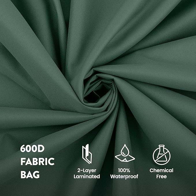ZOBER Upright Christmas Tree Storage Bag With Drawstring Hem- Fits 9 Ft Trees - Oxford Waterproof Fabric Christmas Tree Bag For Storage Box For Xmas - Strong, Durable Straps & Handles - Green
