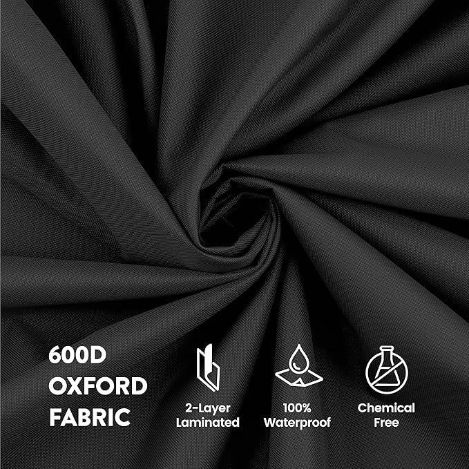ZOBER 600D Oxford Fabric Large Christmas Tree Storage Bag - Fits 9 Ft Artificial Trees - Tear Proof Waterproof Christmas Tree Bag For Storage Box For Xmas - Strong, Durable Handles - Card Slot - Black