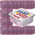 SteadMax 20 Pack Steel Wool Soap Pads, Pre-Soaped Metal Scouring Pads for Easy Cleaning of Dishes, Pans, Ovens and Pots