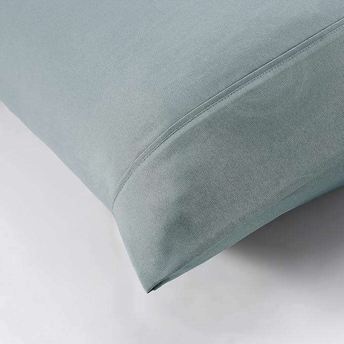 Modern Threads Soft Microfiber Solid Sheets - Luxurious Microfiber Bed Sheets - Includes Flat Sheet, Fitted Sheet with Deep Pockets, & Pillowcases Ocean Full